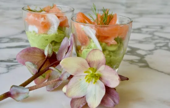 Mousse d’avocat au saumon fumé