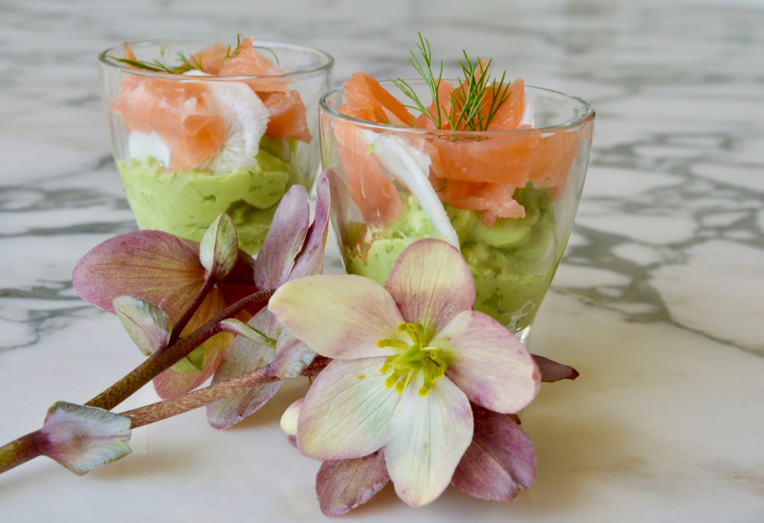 Mousse d’avocat au saumon fumé