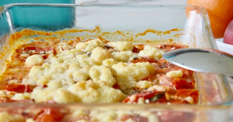Cherry tomatoes crumble