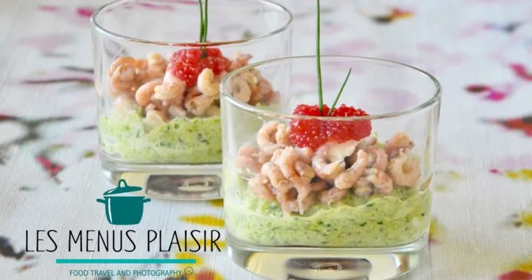 La mousse de courgettes aux crevettes grises