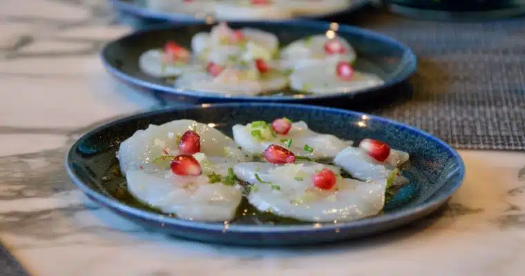 Armelle’s scallops carpaccio