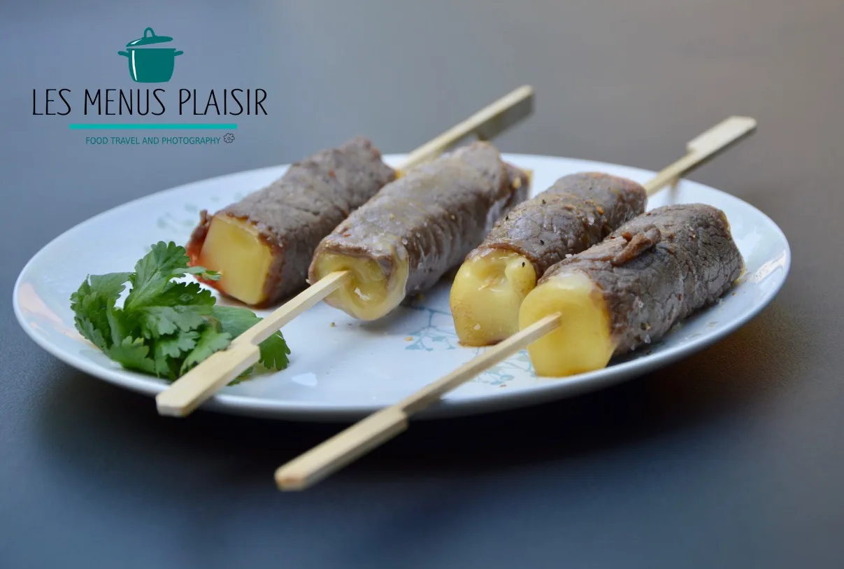 Benjamin’s beef & cheese yakitori skewers