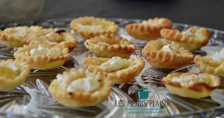 Mini goat cheese apple & honey tart