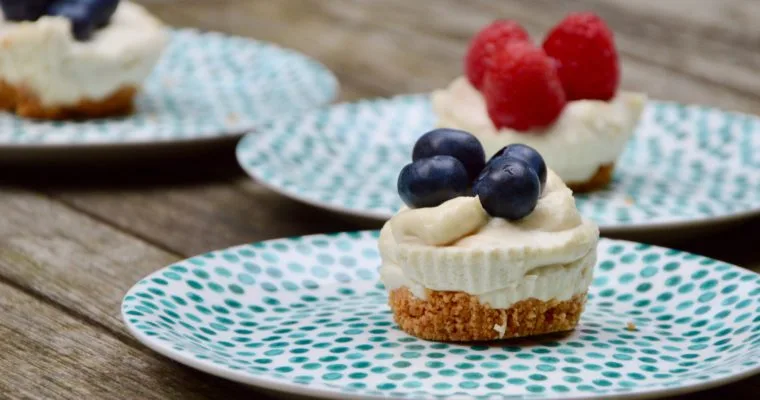 le cheesecake à la vanille & aux myrtilles