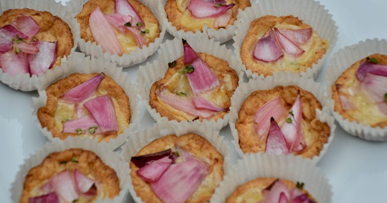 Parmesan tartlets with red onion & comté cheese