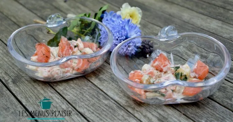 Gnocchi with horseradish sauce to accompany Salmon Gravlax