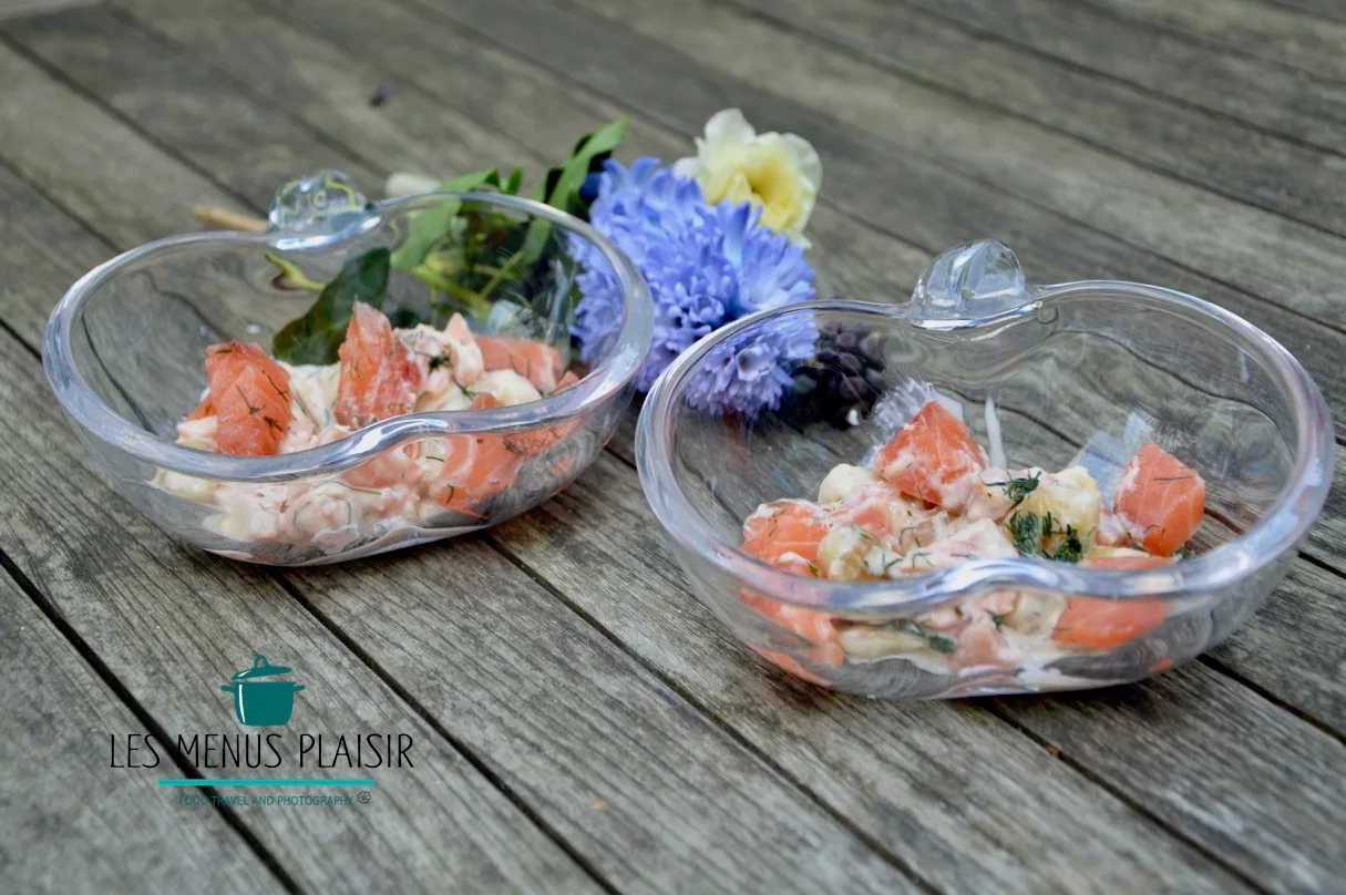 Les gnocchis à la sauce raifort pour accompagner le saumon gravlax
