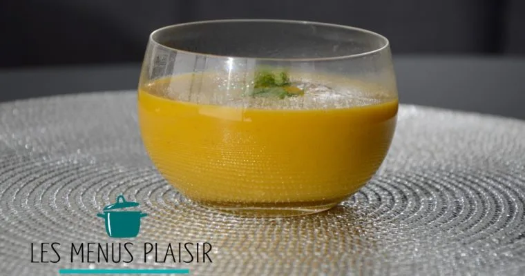 Le velouté de patates douces aux crevettes