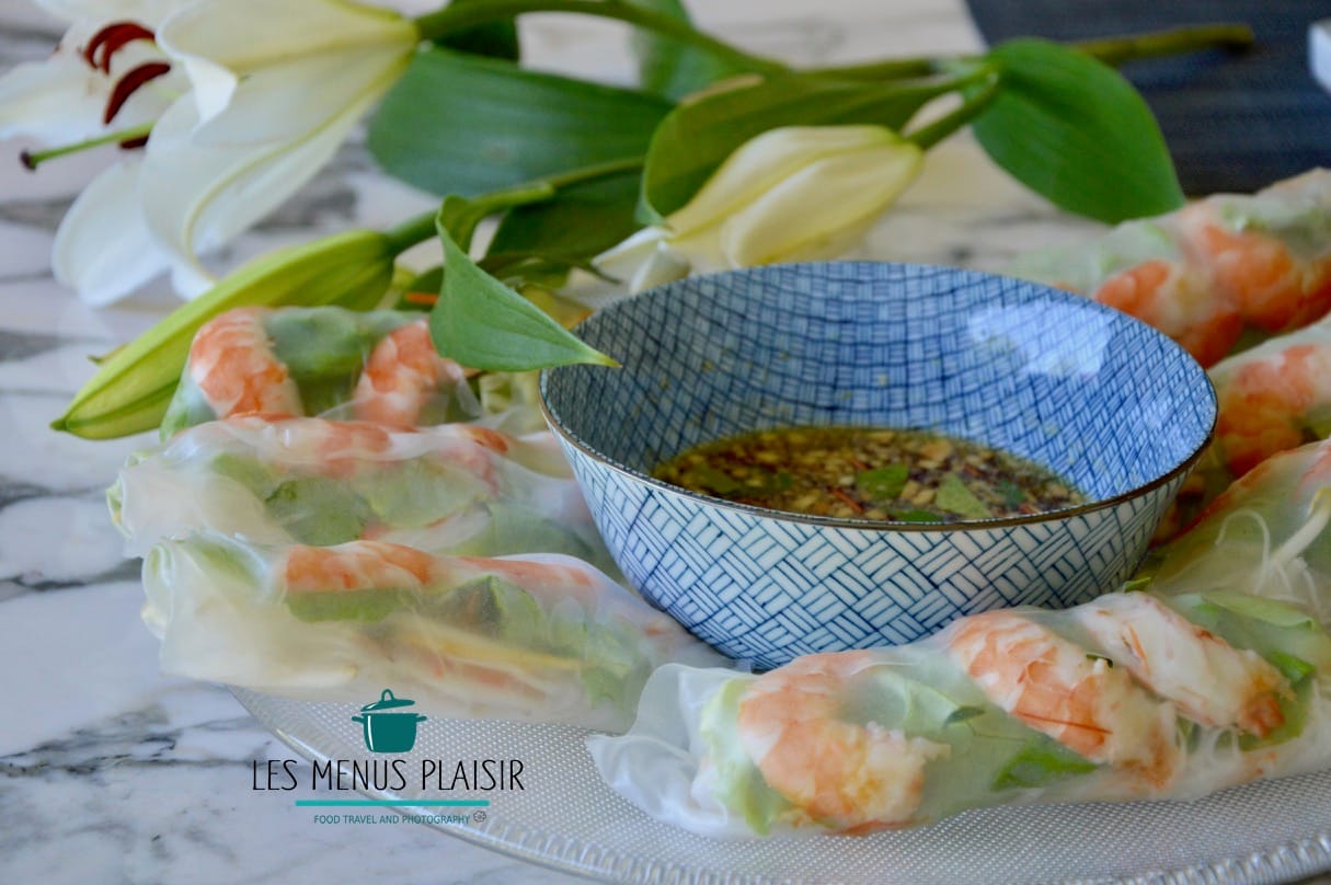 Les rouleaux de printemps et la sauce Nuoc Mâm d'Emilie - Les menus plaisir