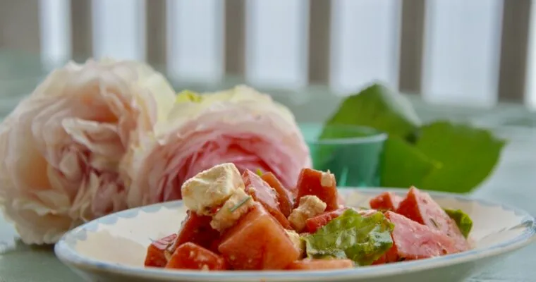 Feta cheese & watermelon salad