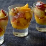 Salade de brugnons aux mangues et aux kiwis