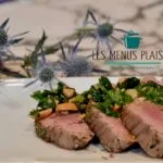 Beef with spicy peanut sauce