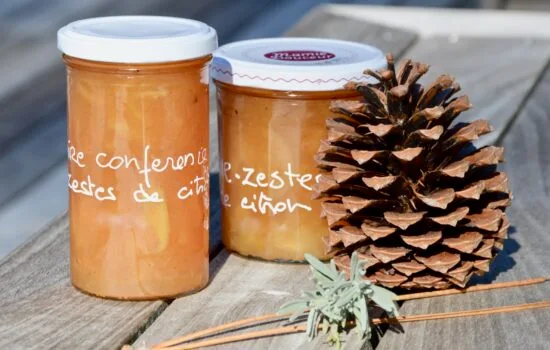la confiture de poire juteuse et parfumée aux zestes de citron