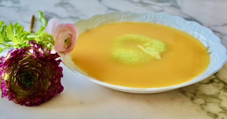 creamed zucchini & pumpkin soup