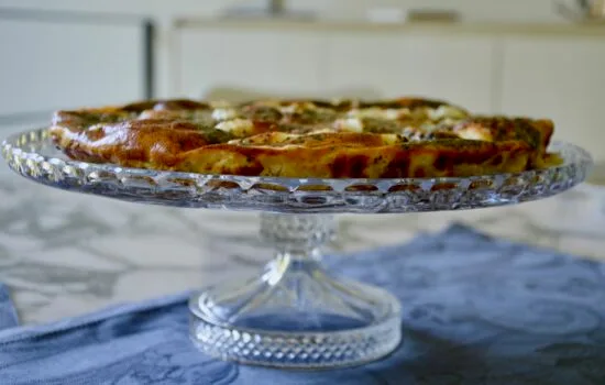 la tarte au chèvre et à la menthe fraîche