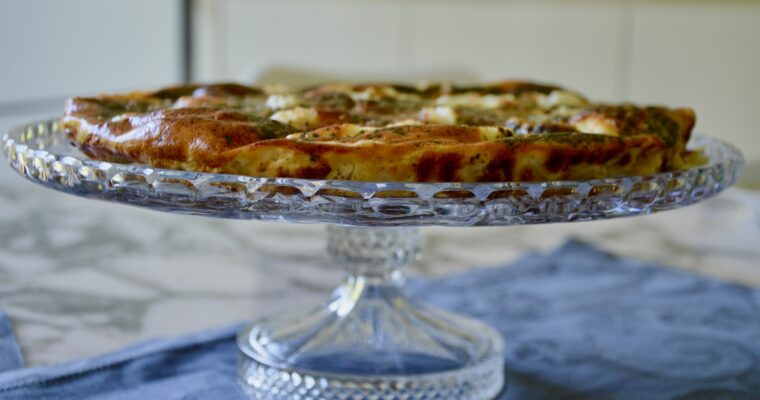 la tarte au chèvre et à la menthe fraîche