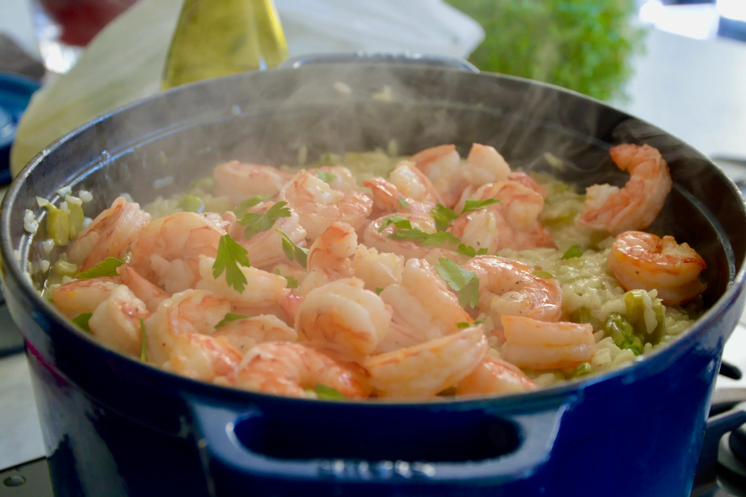 Rosetta’s asparagus & prawn risotto