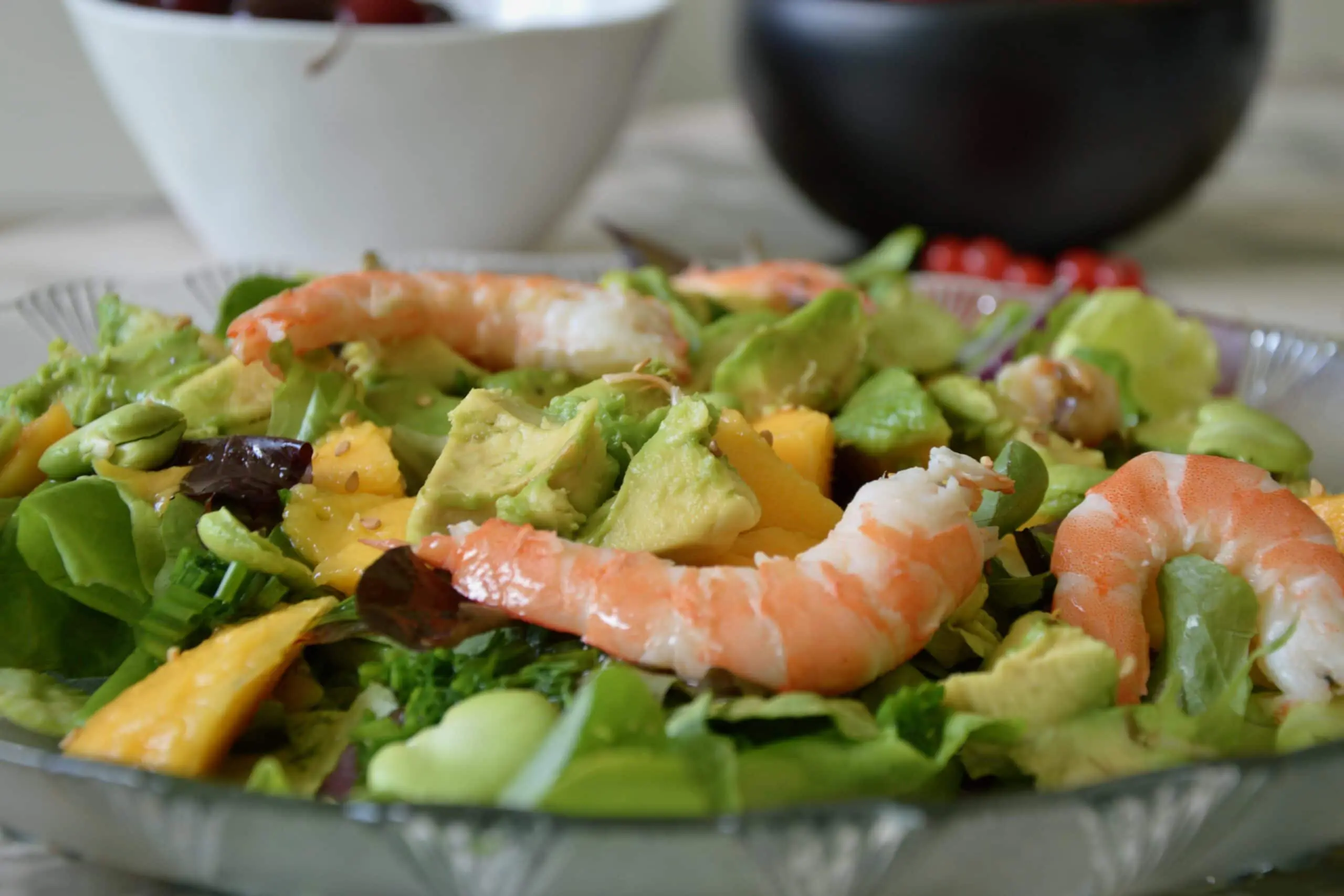 christine’s mango avocado and shrimp salad