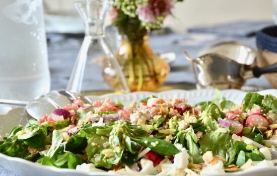 Quinoa Salad with Almond, Feta cheese & Pomegranate