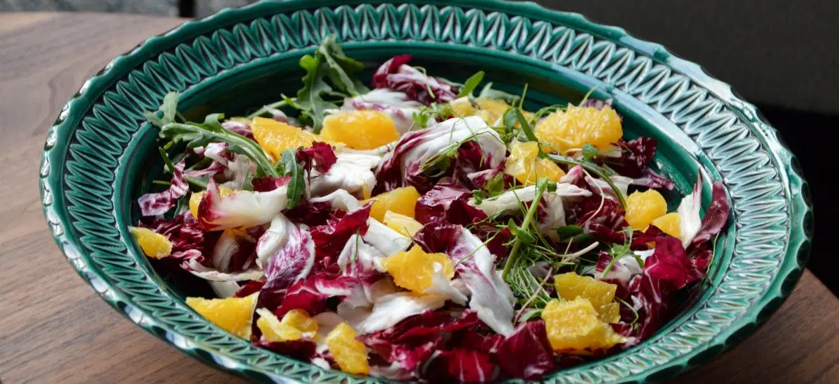 Radicchio citrus and burrata salad