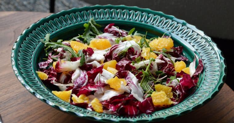 Radicchio citrus and burrata salad