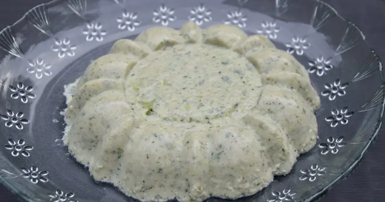 Mint and cucumber mousse