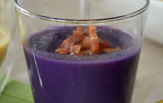 Velouté de chou rouge et pommes