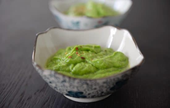 Avocado and baby spinach velouté