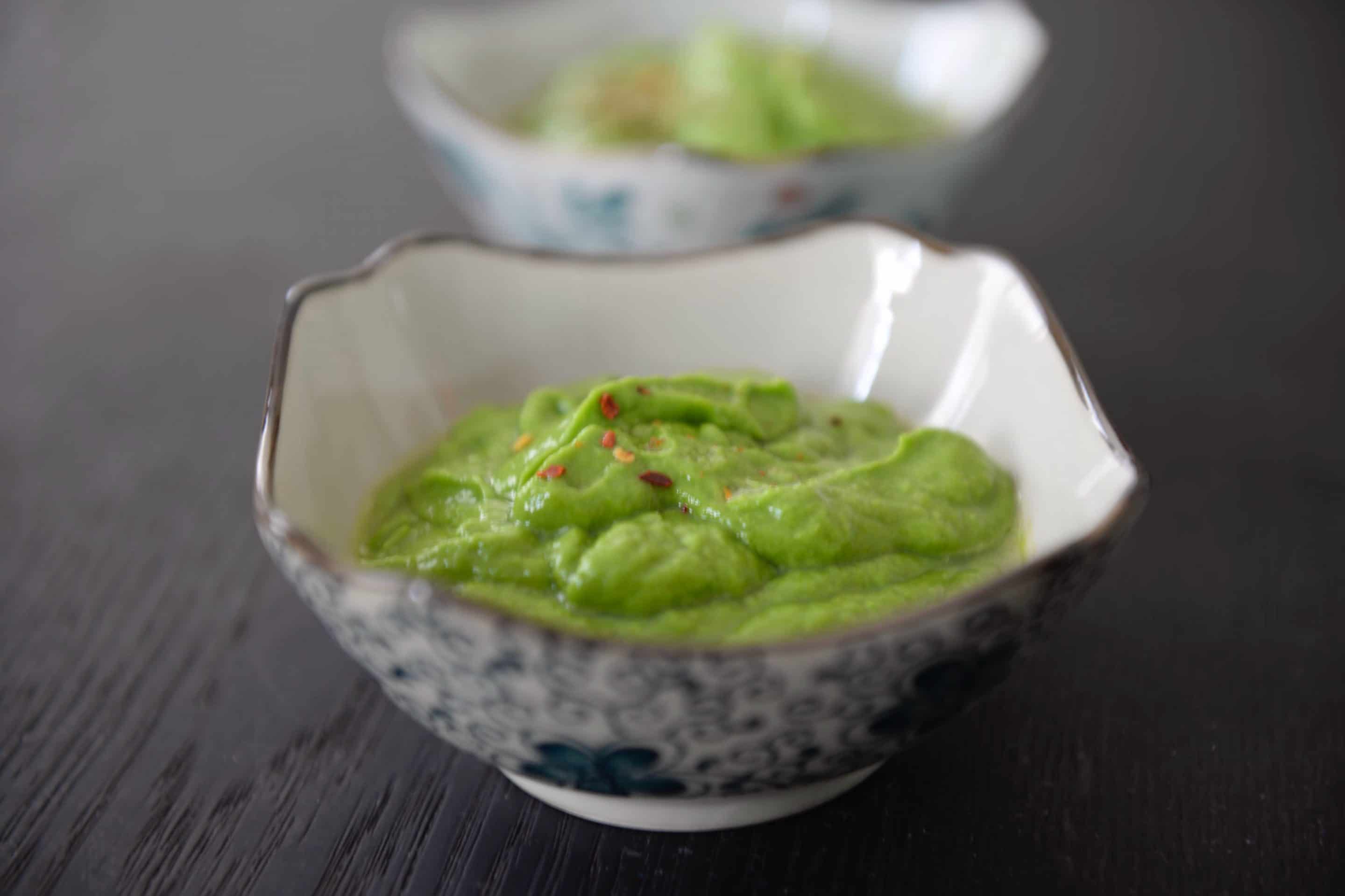 Avocado and baby spinach velouté