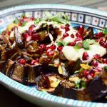 Roasted aubergine salad my way
