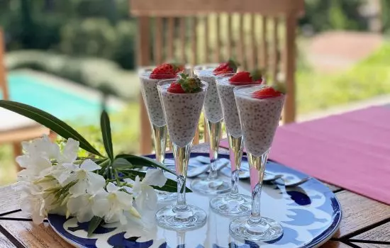 pudding de graines de chia au lait de coco