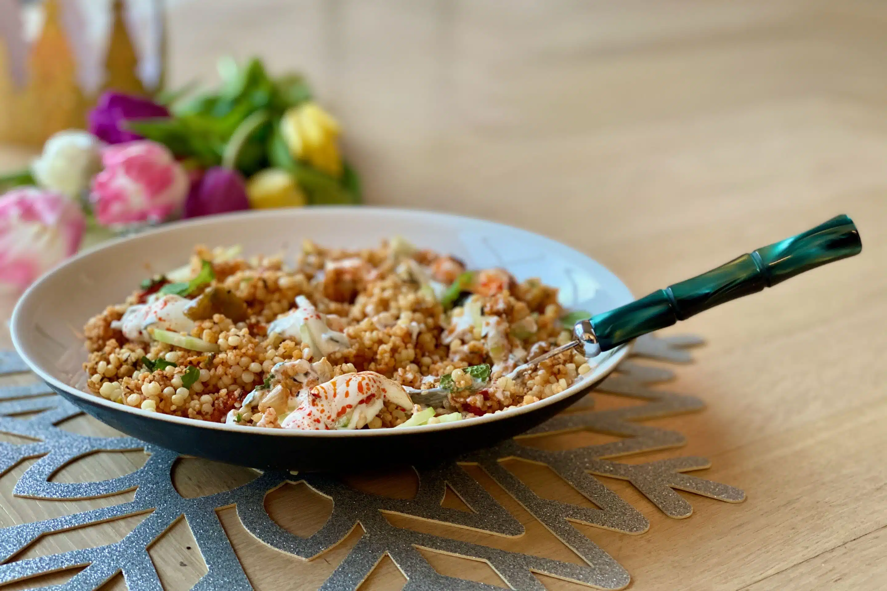 Le duo de couscous express aux tomates cerises rôties et au paprika fumé