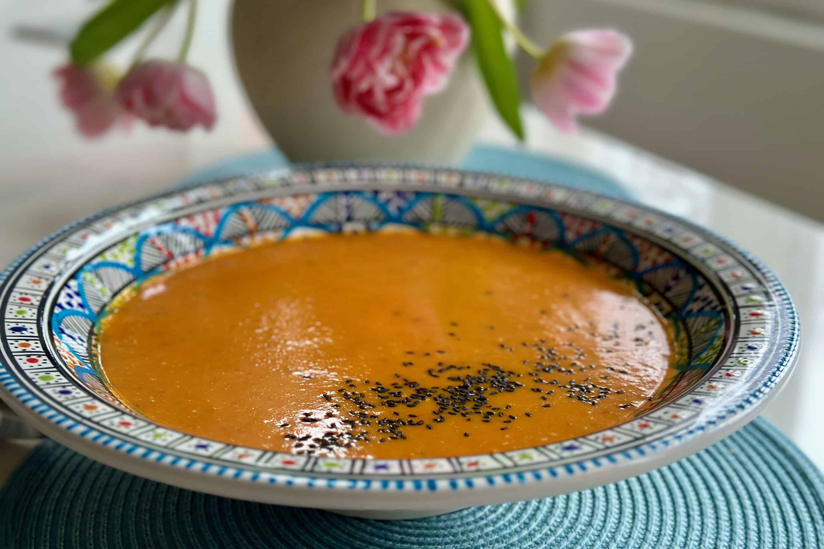 Sweet potato and red pepper thaï soup