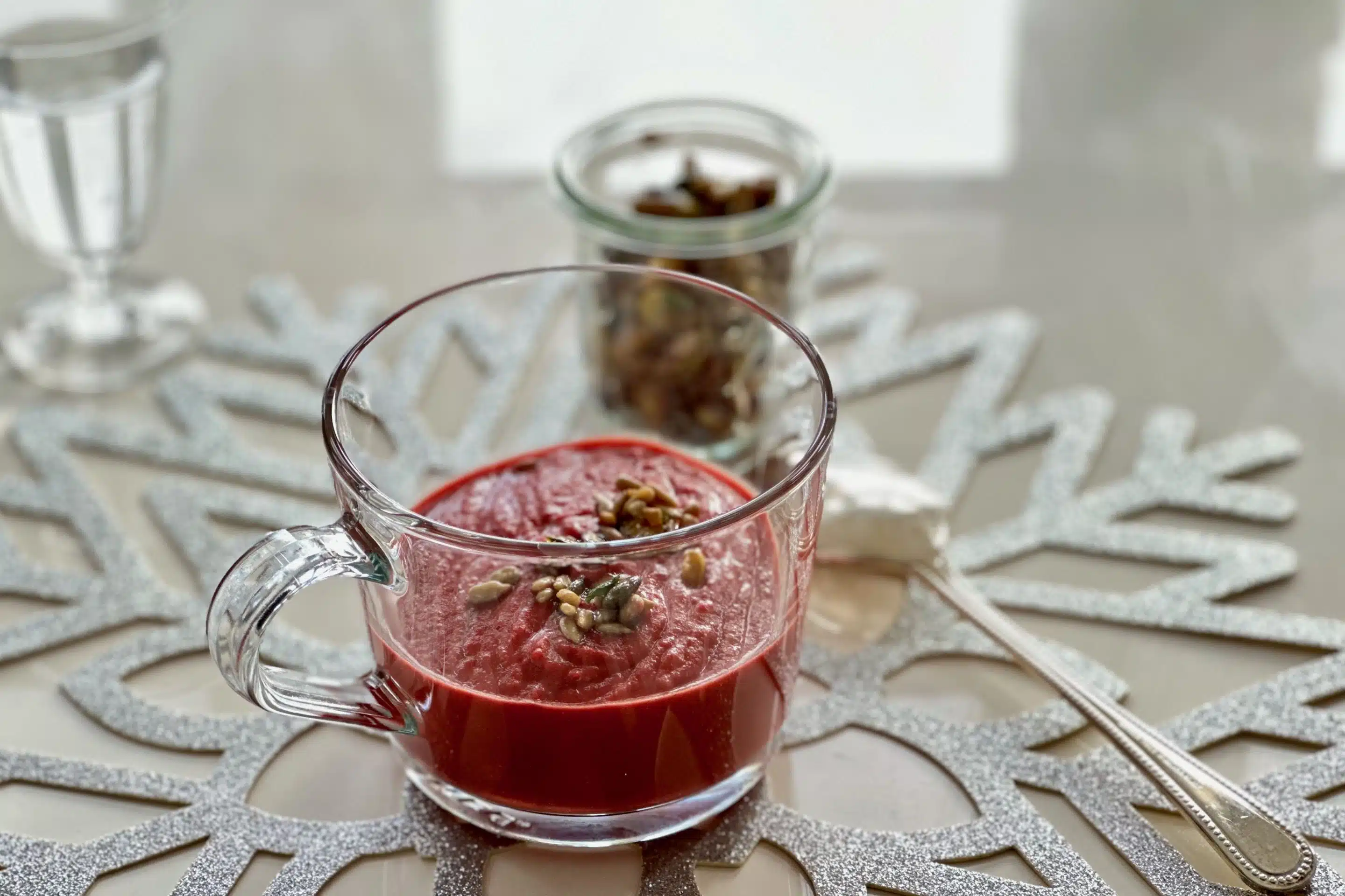 FRESH BEETROOT, COCONUT MILK, GINGER & LIME SOUP