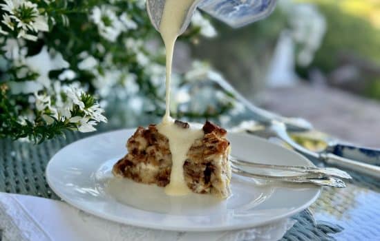 BREAD PUDDING AND BOURBON SAUCE