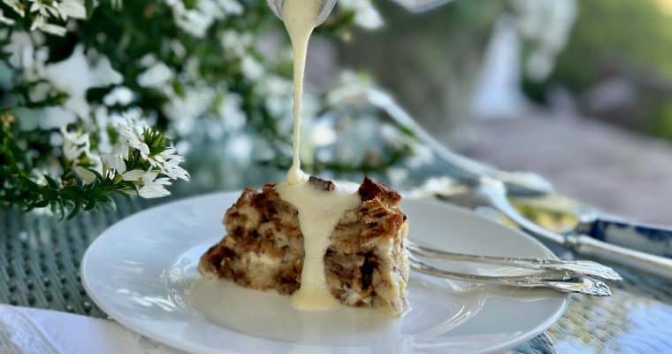 BREAD PUDDING AND BOURBON SAUCE