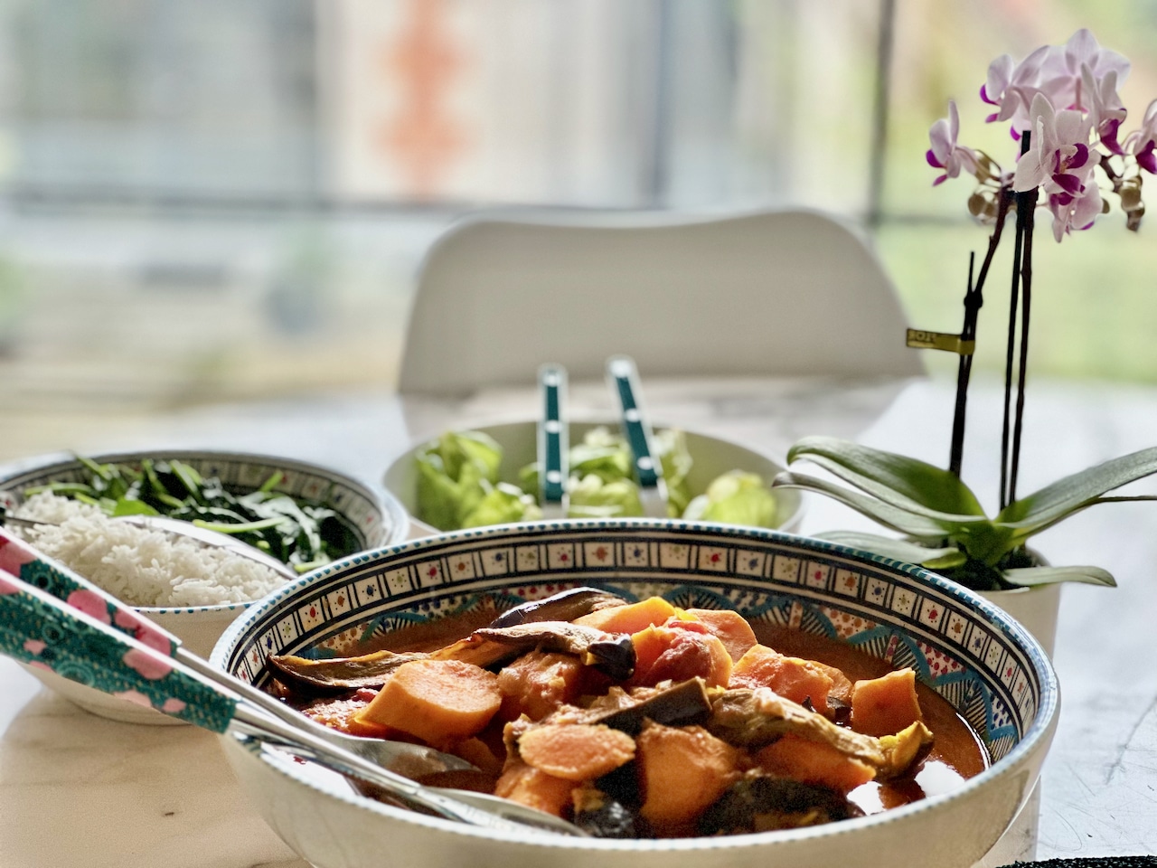 Mon curry d’aubergine et patate douce