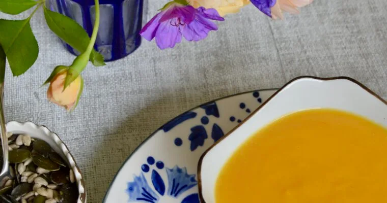 LE POTAGE AU POTIMARRON ET À LA COURGE FAÇON POL GRÉGOIRE