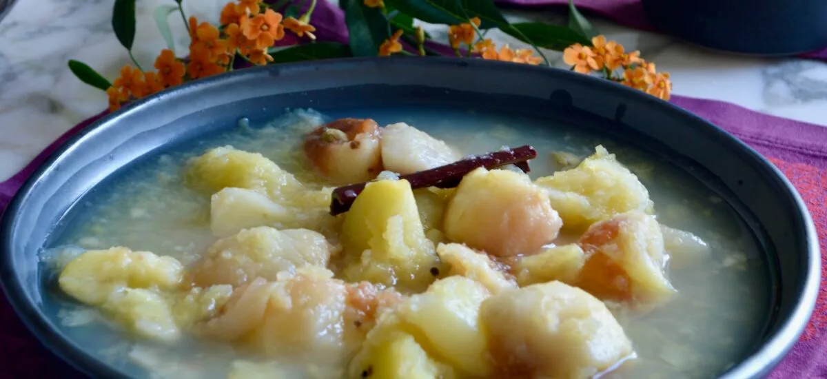 COMPOTE POIRE, POMME, CARDAMOME, GINGEMBRE